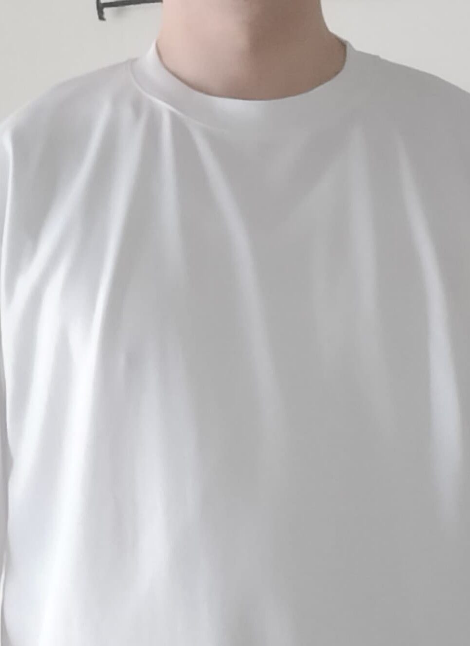 ユニクロ　エアリズムコットンオーバーサイズTシャツ　着てみた